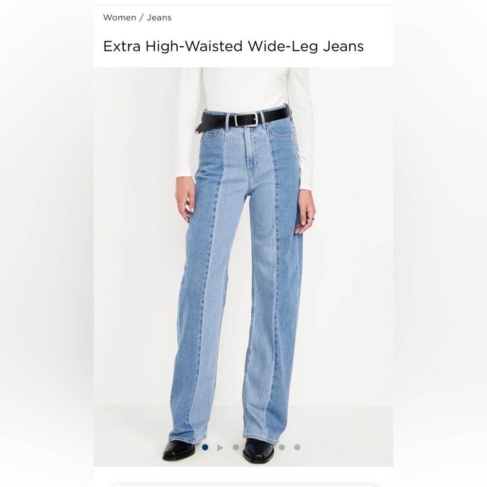 NWT Old Navy Extra High-Waisted Wide-Leg Jeans
2 Regular in Multi Wash